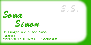 soma simon business card